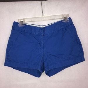 J Crew Women's Chino Shorts Sz 0 Royal Blue